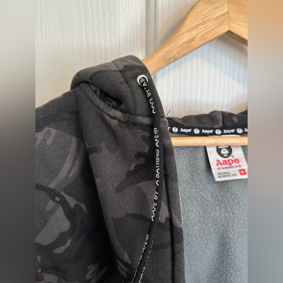 A Bathing Ape AAPE Zipped Hoodie in Grey Camouflage Color - Picture 8 of 8